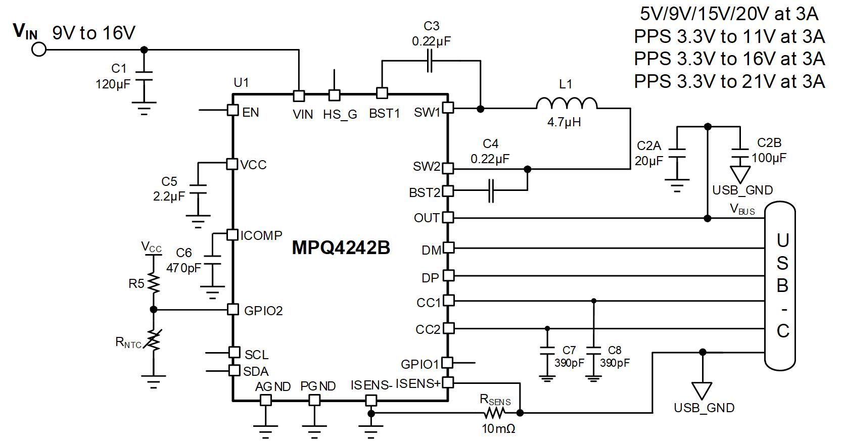 MPQ4228-C-AEC1 | 36V, 3A, Step-Down Converter With USB Charging Port ...