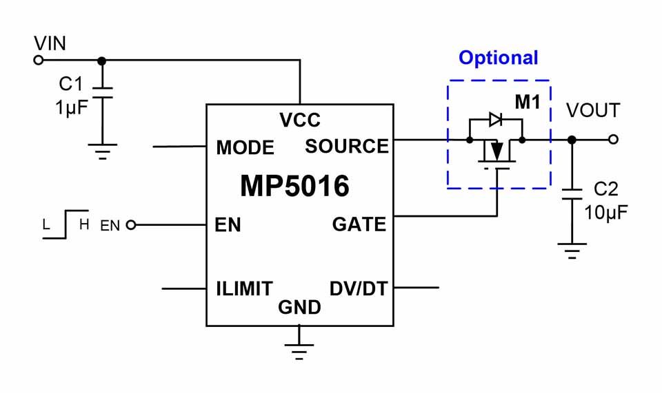 MP5017A | 3V to 5.5V, 1A to 5A Current Limit Switch with Over 