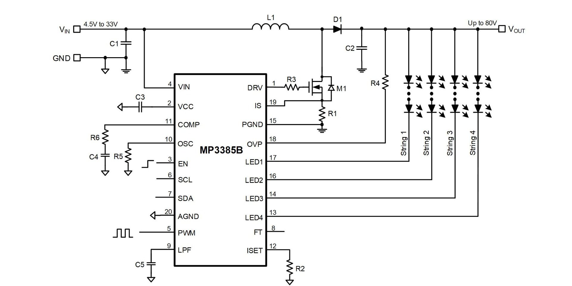 10x Driver LED MP3202DJ-LF-Z Originale, Boost 1.3MHz Per Illuminazione WLED