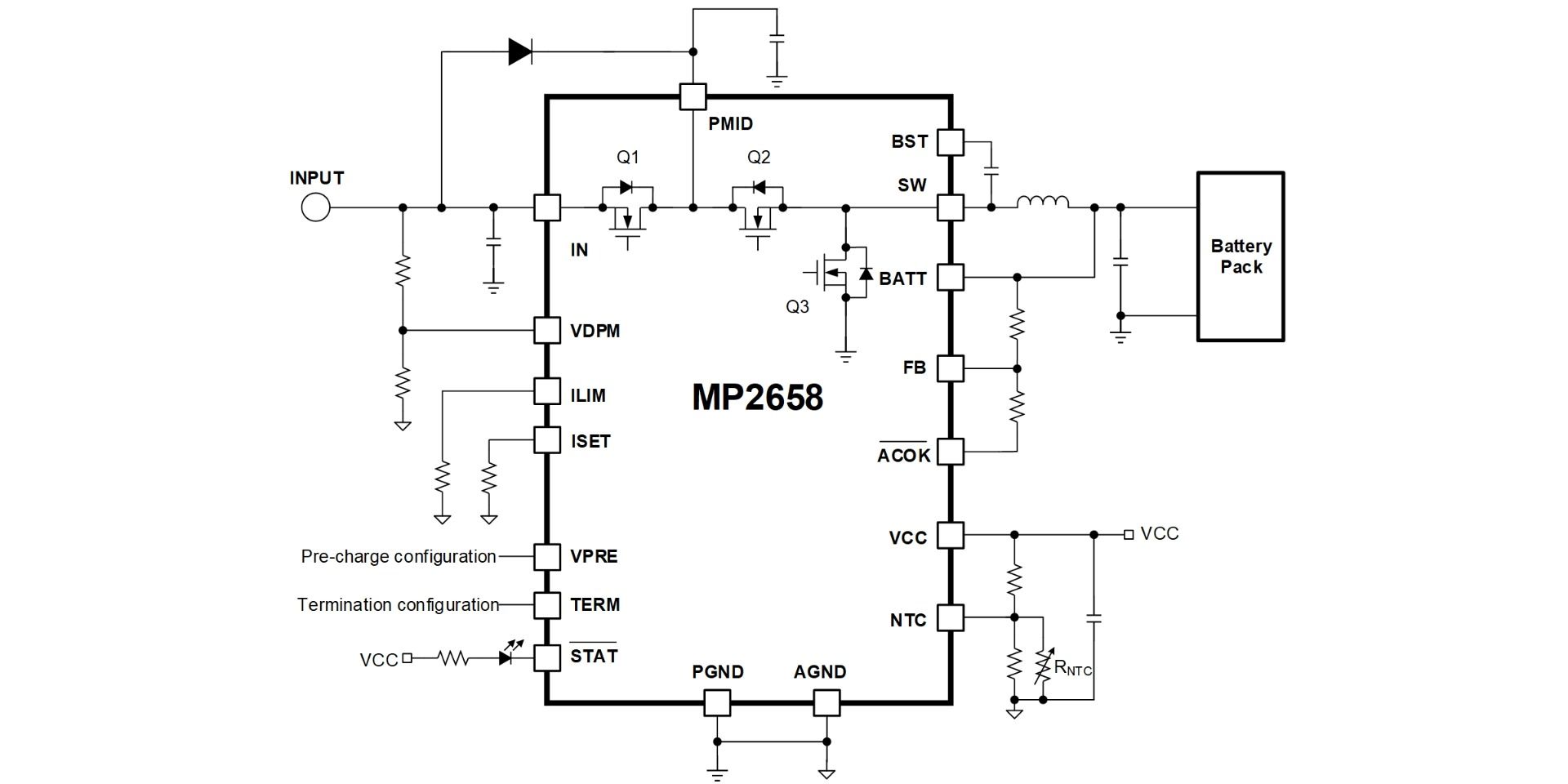 MP2619 | 600kHz Switching Li-Ion Charger with System Power Path 