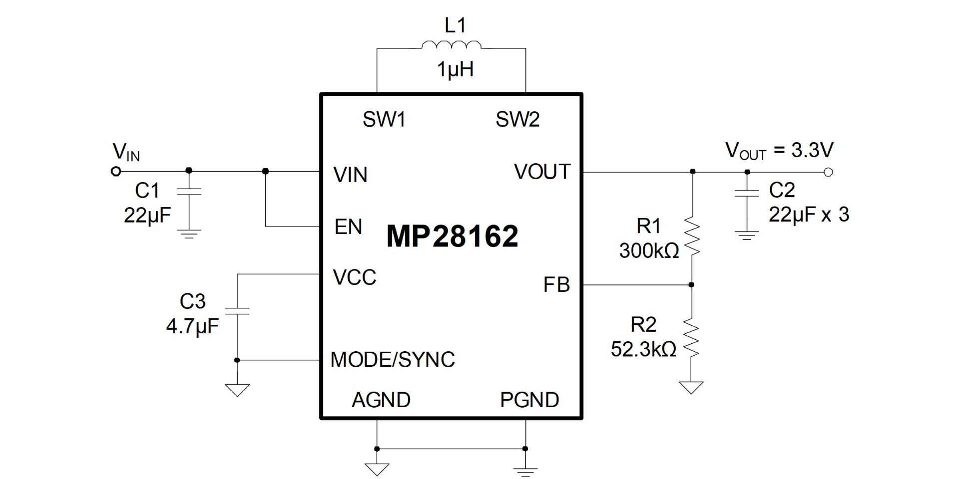 MP8859 | 2.8 - 22V VIN, 3A IOUT, 4-Switch, Integrated Buck-Boost