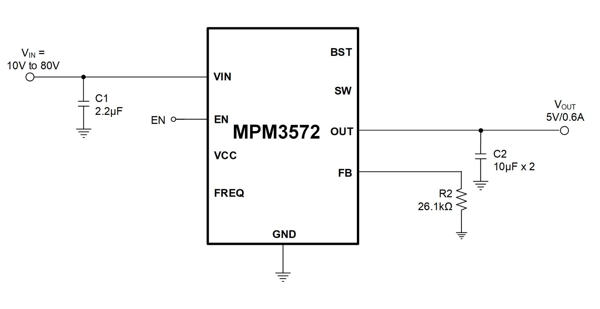 MPM3805 | 6V Input, 0.6A Module Synchronous Step-down Converter 