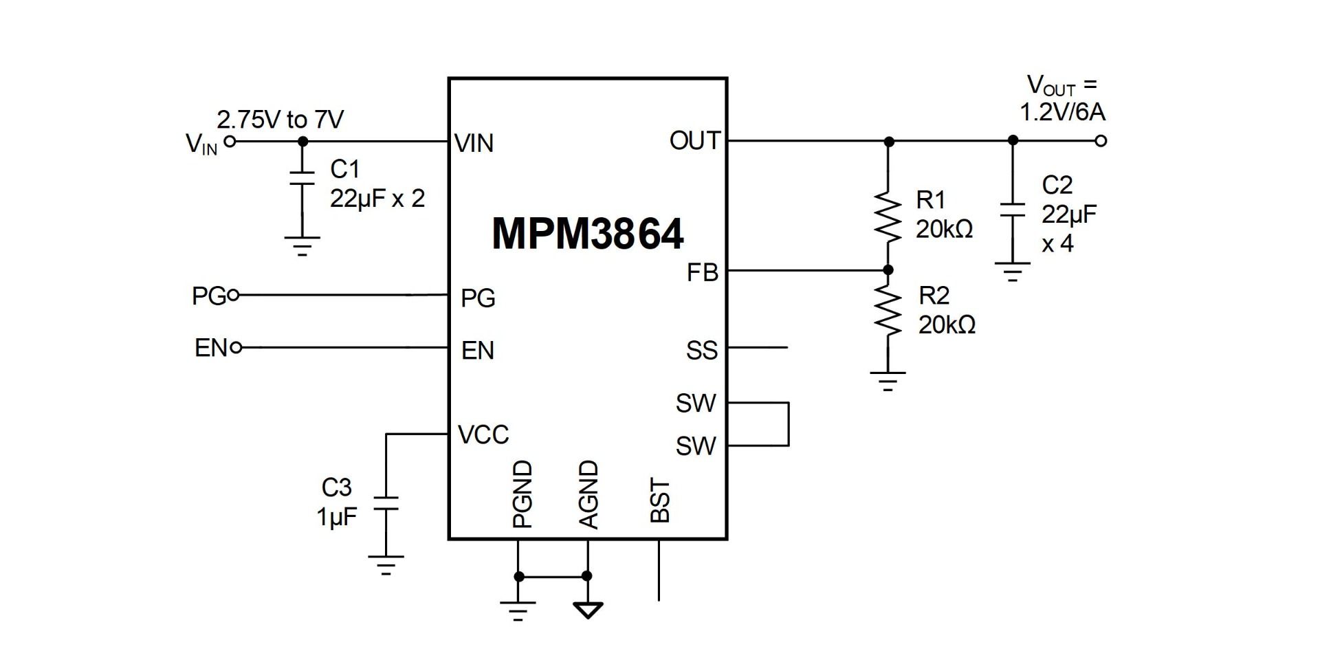MPM3699 | Scalable, 16V, 4-Phase, Peak 160A Power Block Module | MPS