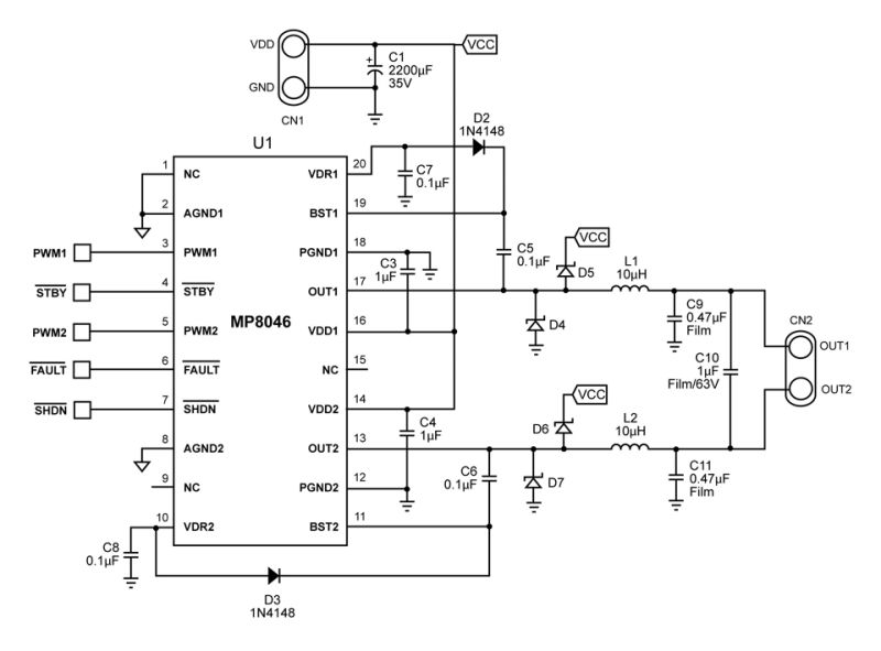 MP8046 | 28V, 5A Full-Bridge Driver | MPS