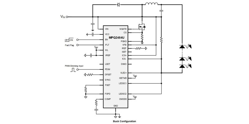 MPQ2484U-AEC1 | 75V, Multi-Topology (Buck, Boost, Buck-Boost) LED ...