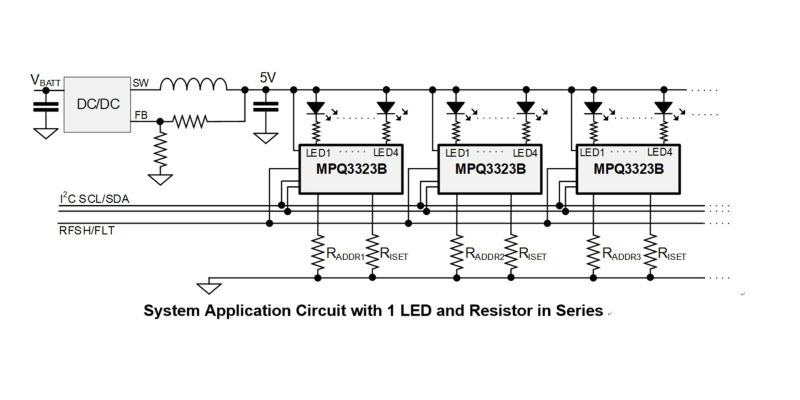 MPQ3323B-AEC1 | 4-Channel, 320mA/Ch, LED Driver With Separated PWM ...