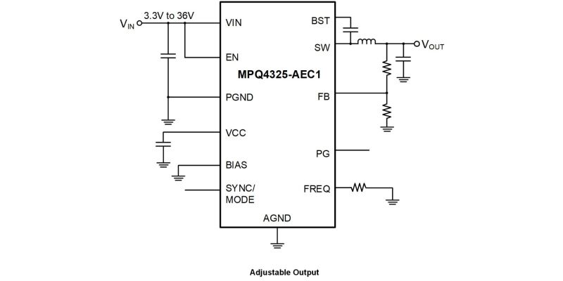 MPQ4325-AEC1 | 36V, 5A, Low Quiescent Current, Synchronous