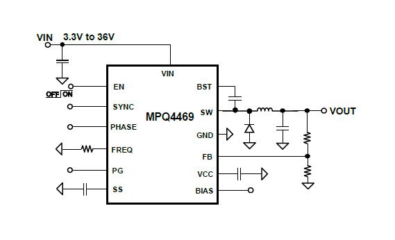 MPQ4469-AEC1 | 36V, 5A, Low Quiescent Current, Asynchronous, Step-Down ...