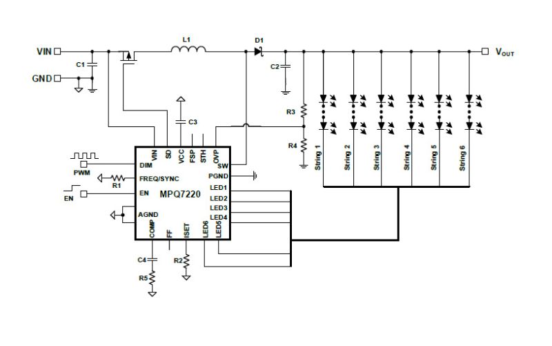 MPQ3326-AEC1 16-Channel Automotive LED Driver Applications