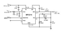 MP2214 | Converters | 16V, 4A, 600kHz Synchronous Step-Down Converter ...