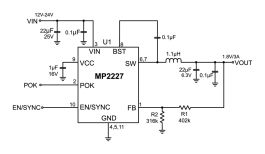MP2227 | Converters | 3A, 24V, 1.3MHz Step-Down Converter