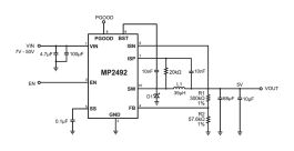 MP2492  2A, 55V, 100KHz Step-Down Converter with Programmable