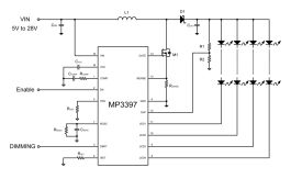 MP3397 | Backlight Drivers (WLED) | 5V-28Vin, 4-Channel, 330mA/ch Boost ...