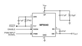 MP8040 | 9A, 24V Integrated Half-Bridge | MPS