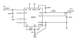 NB682 | Wide Vin 4.5-26V, 3A, Wide Output, Sync Buck with 2