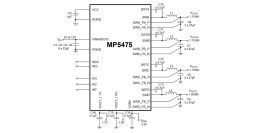 MP5475 I2C、テレメトリ、およびフレキシブルなシステム設定付き、機能