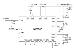 Ppr8772 MP8887 | 65V, 9A, High-Efficiency Buck Converter with I2C Interface ...