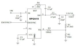 MPQ4419-AEC1 | 1A, 36V, High-Efficiency, Synchronous Step