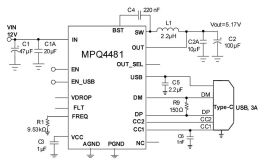 MPQ4481-AEC1 | 36V, 3A, Step-Down Converter with MPQ4481-AEC1 | 36V, 3A, Step-Down Converter with
