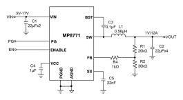 MP8771 | 18V, 10A, 700kHz, High-Efficiency, Synchronous, Step-Down