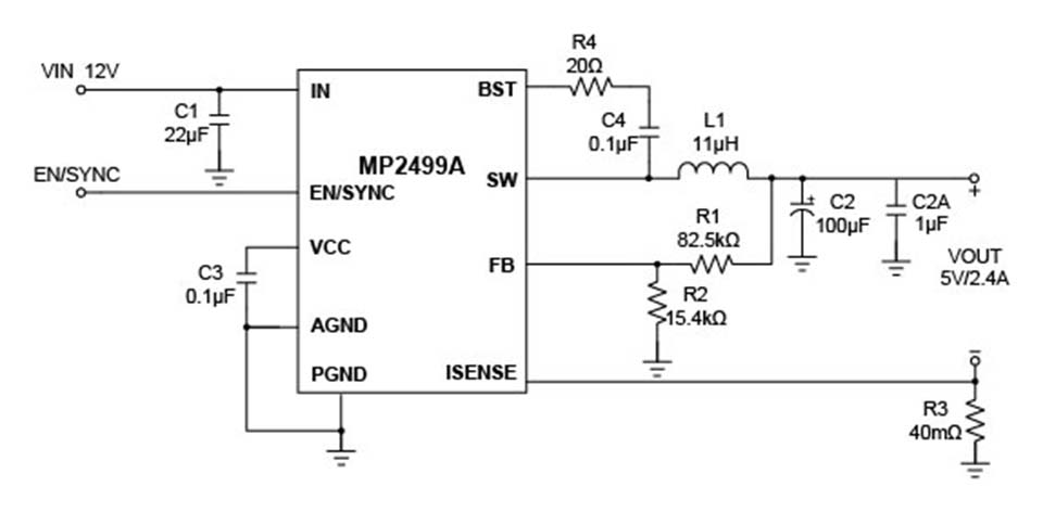 MP2499M | 36V, 3A Max, High-Efficiency, Synchronous, Step-Down ...