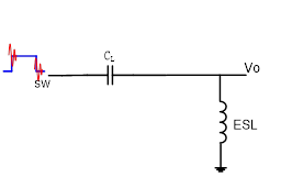 図3: HFドメインにおける降圧コンバータの簡素化出力段回路