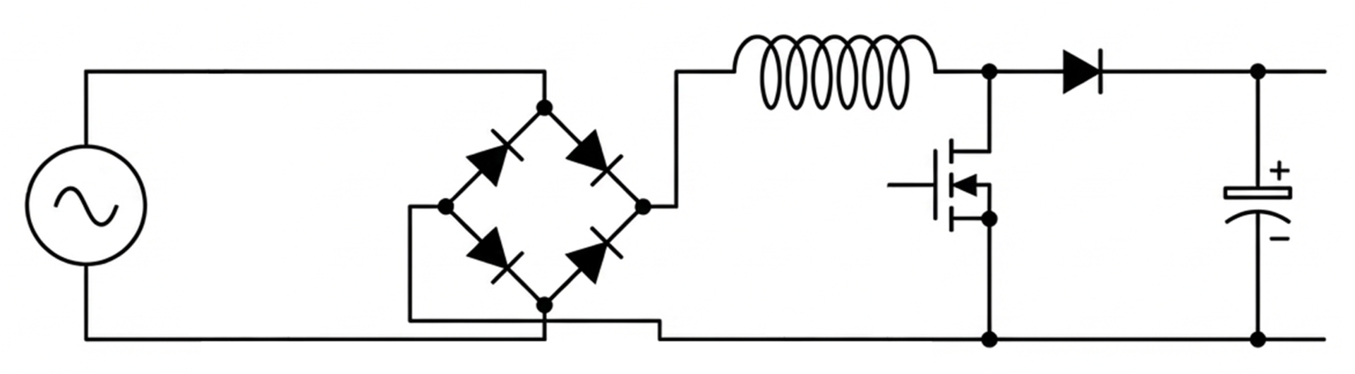 Figure 1: Typical PFC Boost Converter Schematic