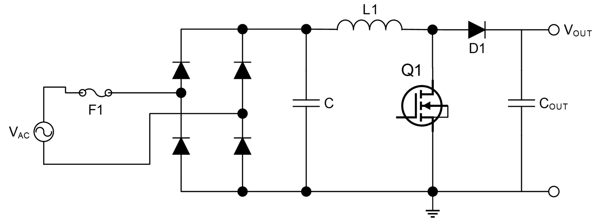 Figure 1: Boost Power Factor Correction Stage