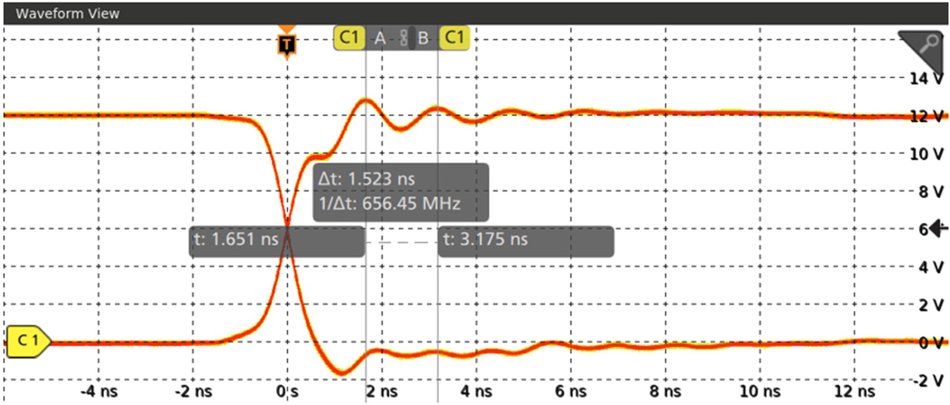 Figure 4: MPQ4324-AEC1 SW Node Measured with a 10:1 Passive Probe