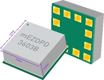 図5: DIPおよびLGAパッケージを備えたmEZDPD3603電源モジュール