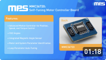 自動パラメータ識別を備えたMMC36720モータ制御ボード